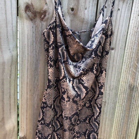 Dance & marvel Velvet snake print dress szM D141 - Picture 3 of 8